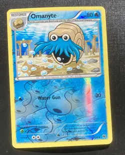 Omanyte 17/124 Pokemon Fates Collide Reverse Holo Uncommon TCG LP - Image 1