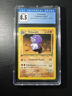 2001 Pokemon CGC 8.5 NM-M+ 1st Edition Poliwrath Non Holo - 28/75 Neo Discovery - Image 1