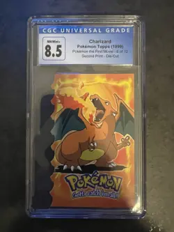 1999 Topps Pokemon Charizard Movie Die Cut #6 - CGC 8.5 - Second Print - Image 1