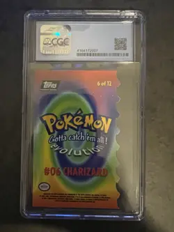 1999 Topps Pokemon Charizard Movie Die Cut #6 - CGC 8.5 - Second Print - Image 2