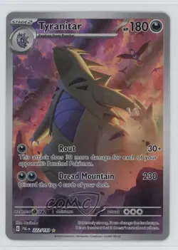 Tyranitar Illustration Rare Pokemon Scarlet & Violet Paldea Evolved SV02 #222 - Image 1