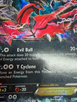 POKEMON YVELTAL EX XY08 BLACK STAR PROMO HOLO 2014 PL-LP + NEW DARKRAI SLEEVE - Image 4