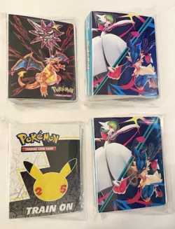 4x Pokemon Mini Portfolio Binders Lot (Celebrations, Charizard, Gardevoir) - Image 1