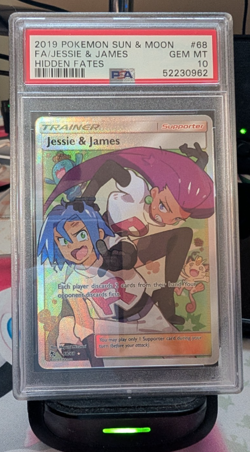 Jessie & James Pokemon Hidden Fates FA 68/68 - PSA 10 Gem Mint - Image 1