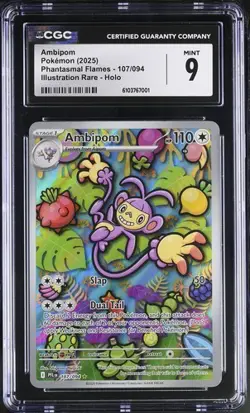 Ambipom *CGC 9* Illustration Rare *Phantasmal Flames* #107 * Pokemon - Image 1