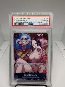 2024 ONE PIECE PROMOS SEALED BATTLE VOL.2-WINNER #066 BOA HANCOCK PSA 10 - Image 1