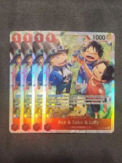 One Piece | Ace & Sabo & Luffy | OP13-007 | Super Rare (SR) | NM | *x4/Playset* - Image 1