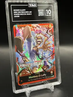 2025 One Piece TCG ST21-001 Monkey D. Luffy Gear 5 Luffy TAG 10/10 💎 Gem Mint💎 - Image 3