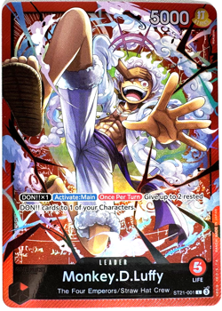 One Piece Monkey D Luffy Leader ST21-001 Gear 5 EX Foil - Image 1