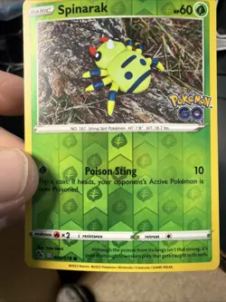 Pokemon TCG SPINARAK Peelable Hidden Ditto Card #006/078 Pokemon Go Reverse Holo - Image 1