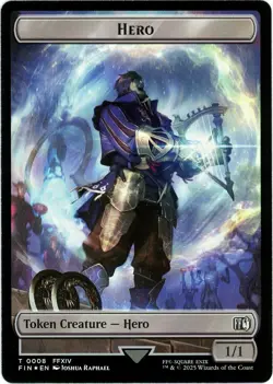Hero (0008) / Bird (0017) Double-Sided Token (Foil) - Final Fantasy - MTG - Image 1