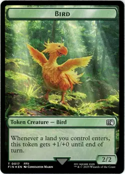 Hero (0008) / Bird (0017) Double-Sided Token (Foil) - Final Fantasy - MTG - Image 2