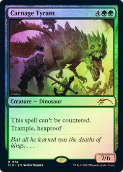 Magic The Gathering MTG CARNAGE TYRANT FOIL Secret Lair NM Near Mint - Image 1