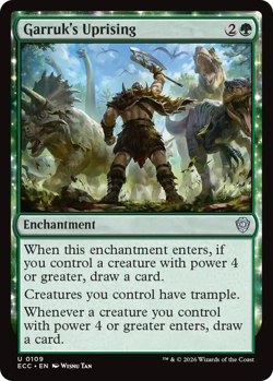 MTG magic 1x Garruk's Uprising (M/NM) Commander Lorwyn Eclipsed - Image 1