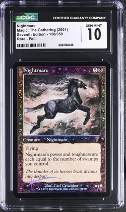 NIGHTMARE 7th Edition Foil Rare CGC 10 MTG [Nostalgium] - Image 1