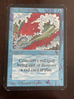 Blue Elemental Blast Alpha MP MTG Magic the Gathering - Image 1