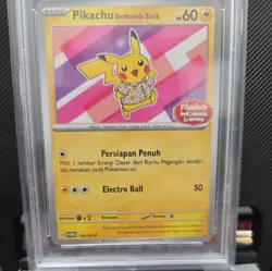 2024 POKEMON INDONESIAN SV-P PROMO #190 PIKACHU IN BATIK SHIRT PSA 10 - Image 2