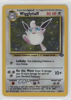 Wigglytuff Holo Pokemon Jungle #16 1999 - Image 1