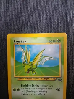 Pokemon SCYTHER # 45 Black Star Promo LP Fast Ship - Image 3