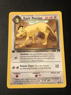 2000 Pokemon Team Rocket 1st Edition Dark Persian #42 - Image 1