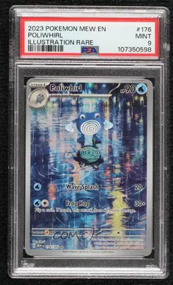 Poliwhirl Illustration Rare Pokemon Scarlet & Violet 151 MEW PSA 9 MINT - Image 1