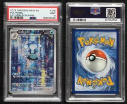 Poliwhirl Illustration Rare Pokemon Scarlet & Violet 151 MEW PSA 9 MINT - Image 3