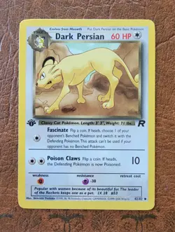 Dark Persian #42/82 Team Rocket 1st Edition Pokemon TCG - Image 1