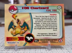 1999 Topps Pokemon #06 Charizard (TV Animation Series 1) Non Holo Black Logo LP - Image 2