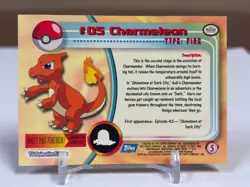 1999 Topps Pokemon #05 Charmeleon (TV Animation Series 1) 1st Print Blue Logo NM - Image 2