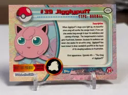 1999 Topps Pokemon #39 Jigglypuff (TV Animation Series 1) 1st Print Blue Logo LP - Image 2