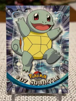 1999 Topps Pokemon #07 Squirtle (TV Animation Series 1) 2nd Print Black Logo NM - Image 1