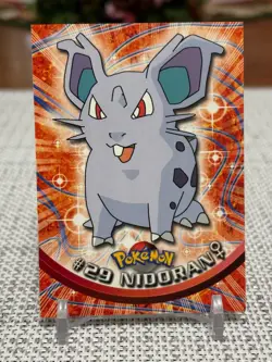 1999 Topps Pokemon #29 Nidoran (TV Animation Series 1) 2nd Print Black Logo NM - Image 1