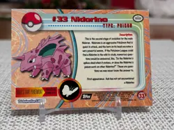 1999 Topps Pokemon #33 Nidorino (TV Animation Series 1) 2nd Print Black Logo NM - Image 2