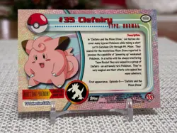 1999 Topps Pokemon #35 Clefairy (TV Animation Series 1) 2nd Print Black Logo NM - Image 2