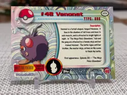 1999 Topps Pokemon #48 Venonat (TV Animation Series 1) 2nd Print Black Logo NM - Image 2