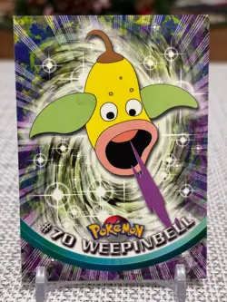 1999 Topps Pokemon #70 Weepinbell (TV Animation Series 1) 2nd Prt Black Logo NM - Image 1