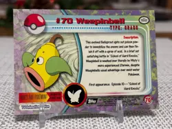 1999 Topps Pokemon #70 Weepinbell (TV Animation Series 1) 2nd Prt Black Logo NM - Image 2