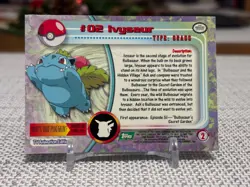 1999 Topps Pokemon #02 Ivysaur (TV Animation Series 1) 3rd Print Green Logo NM - Image 2