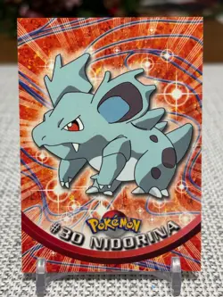 1999 Topps Pokemon #30 Nidorina (TV Animation Series 1) 3rd Print Green Logo NM - Image 1