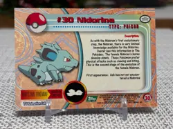 1999 Topps Pokemon #30 Nidorina (TV Animation Series 1) 3rd Print Green Logo NM - Image 2