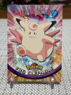 1999 Topps Pokemon #36 Clefable (TV Animation Series 1) 3rd Print Green Logo NM - Image 1