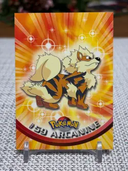 1999 Topps Pokemon #59 Arcanine (TV Animation Series 1) 3rd Print Green Logo NM - Image 1