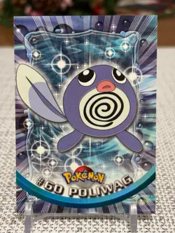 1999 Topps Pokemon #60 Poliwag (TV Animation Series 1) 3rd Print Green Logo NM - Image 1