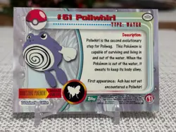 1999 Topps Pokemon #61 Poliwhirl (TV Animation Series 1) 3rd Print Green Logo NM - Image 2