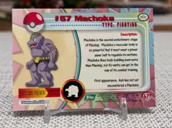 1999 Topps Pokemon #67 Machoke (TV Animation Series 1) 3rd Print Green Logo NM - Image 2