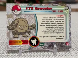 1999 Topps Pokemon #75 Graveler (TV Animation Series 1) 3rd Print Green Logo NM - Image 2