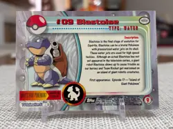 1999 Topps Pokemon #09 Blastoise (TV Animation Series 1) Non Holo Black Logo LP - Image 2