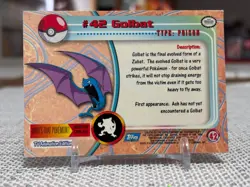 1999 Topps Pokemon #42 Golbat (TV Animation Series 1) Blue Logo LP - Image 2