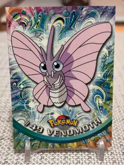 1999 Topps Pokemon #49 Venomoth (TV Animation Series 1) Black Logo LP - Image 1