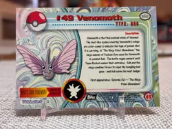 1999 Topps Pokemon #49 Venomoth (TV Animation Series 1) Black Logo LP - Image 2
